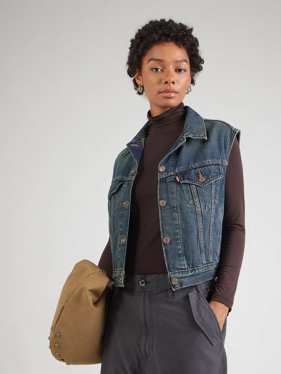 Жилет LEVI'S 'SHRUNKEN 90S' темно-синего цвета — фото 2