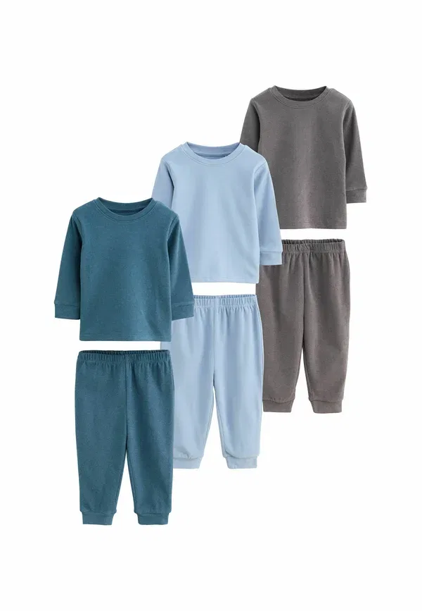 Пижамный набор 3 предмета Marl Regular fit Next Blue Navy, темно-синий/серый