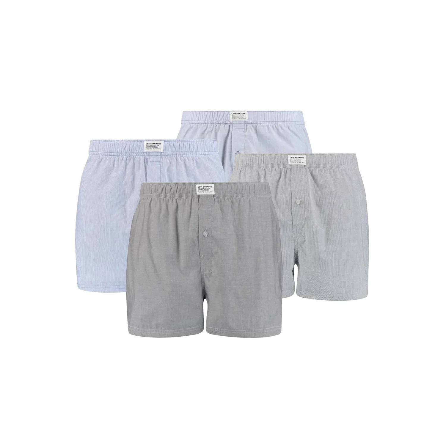 Мужские боксеры из мягкого хлопка Levi's, Gray/Light Blue
