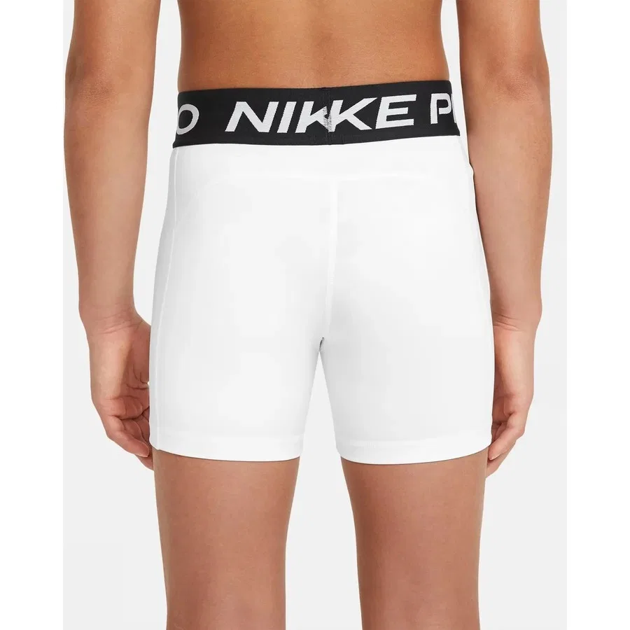 Детские спортивные шорты-леггинсы Nike Pro с принтом, модель DA1033-100, Nike, Сине-белый — фото 3