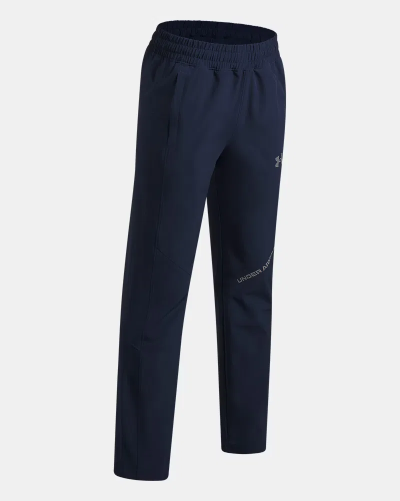 Брюки детские водоотталкивающие, длина по внутреннему шву 63,5 см, UA Tech Hybrid Woven UnderArmour, Academy/Reflective — фото 3