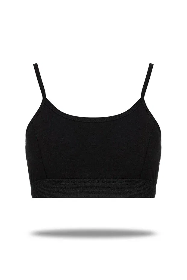 Детская полумайка для девочек с бретельками Fsm1453, Black