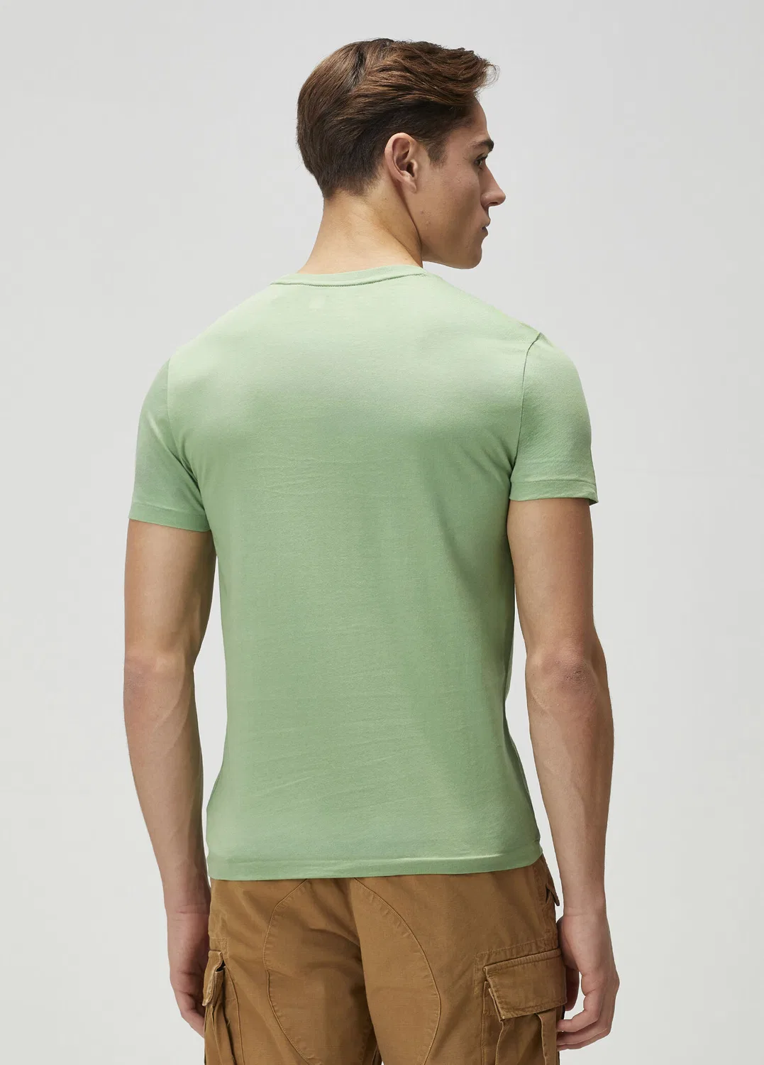 Футболка Polo Ralph Lauren Slim Fit, зеленая — фото 4