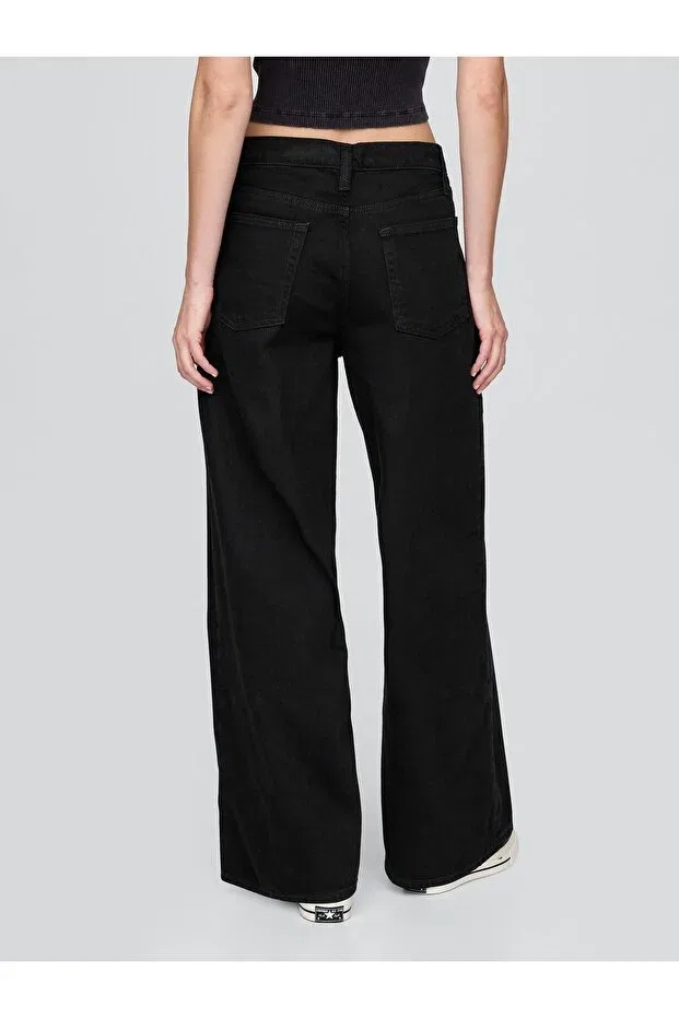 Женские джинсы свободного кроя Gap, Black-000 — фото 3