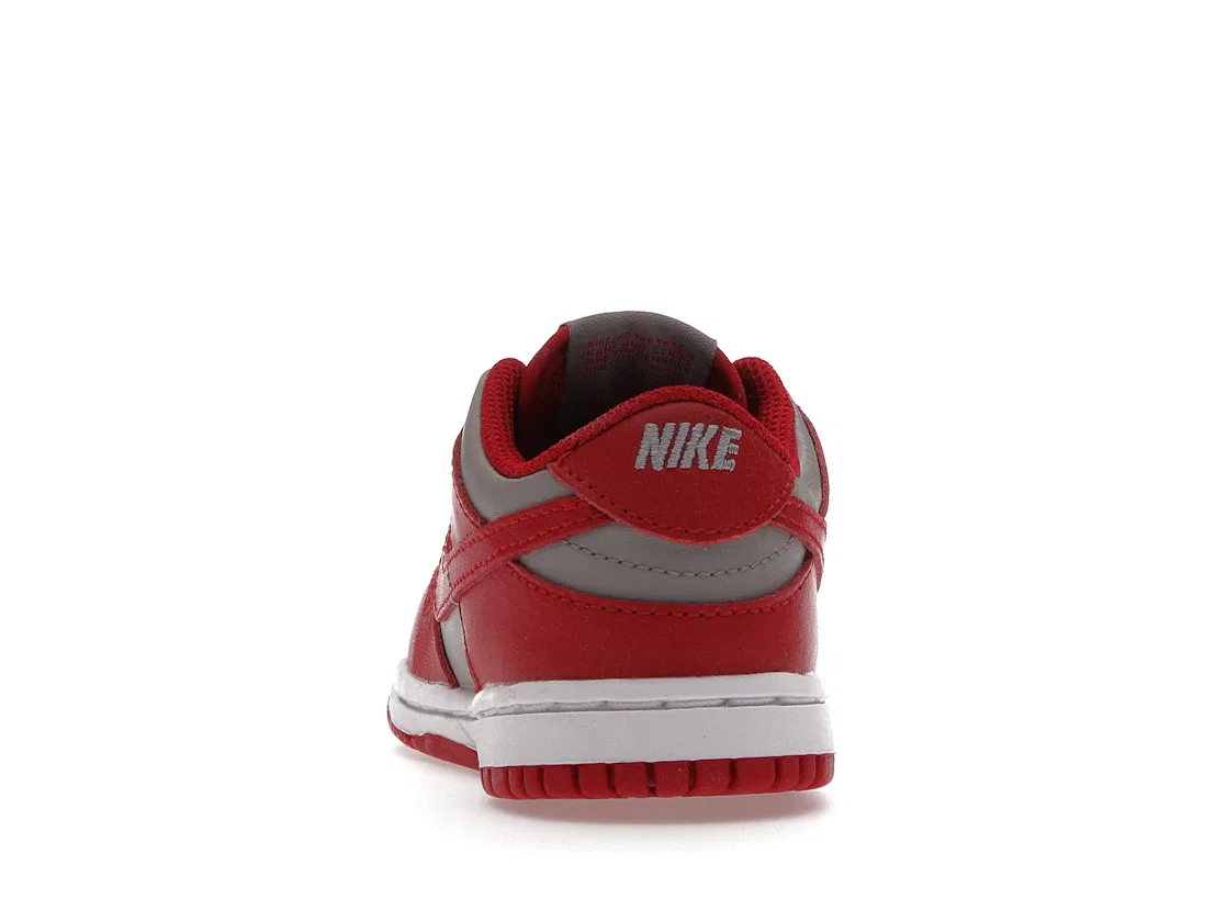 Детские кроссовки с кроссовками Nike Dunk Low Nike, Medium Grey Varsity Red-White — фото 4
