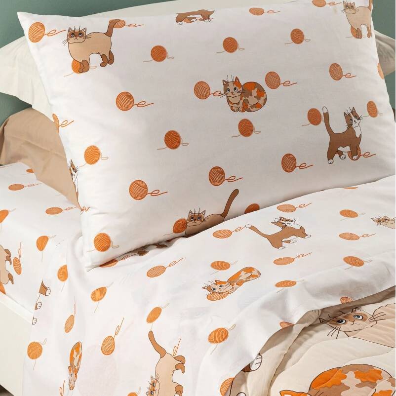 

Комплект детского постельного белья Caleffi Kittens Pure Cotton, 3 предмета
