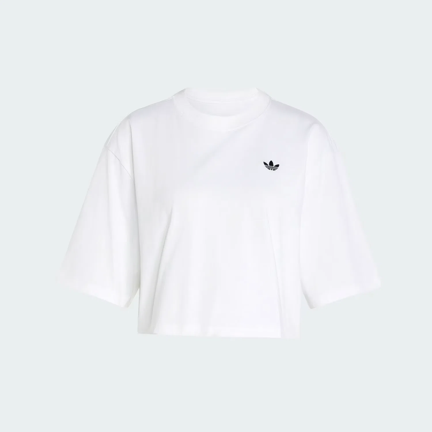 Женская футболка укороченная Essentials Crop Tee Adidas Originals, белый — фото 4