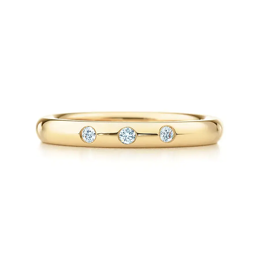 

Кольцо Tiffany & Co. x Elsa Peretti Stacking Band, золото/бриллиант