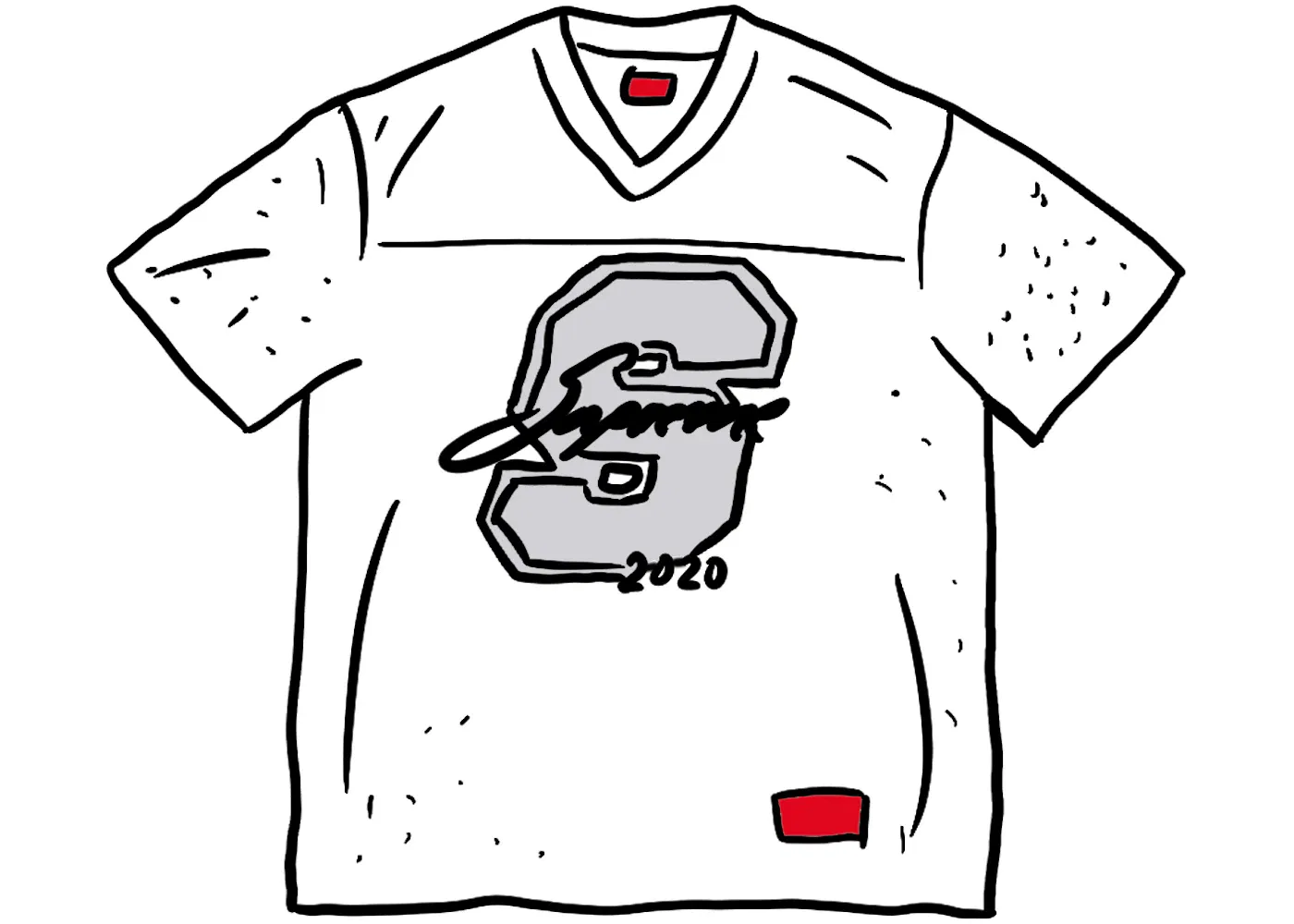 Мужской топ с блестящим принтом Supreme Glitter Football, белый