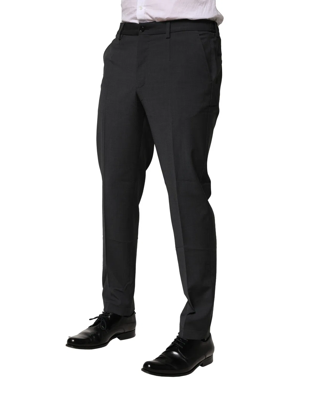 Мужские классические брюки из шерсти Dolce & Gabbana, Black — фото 3