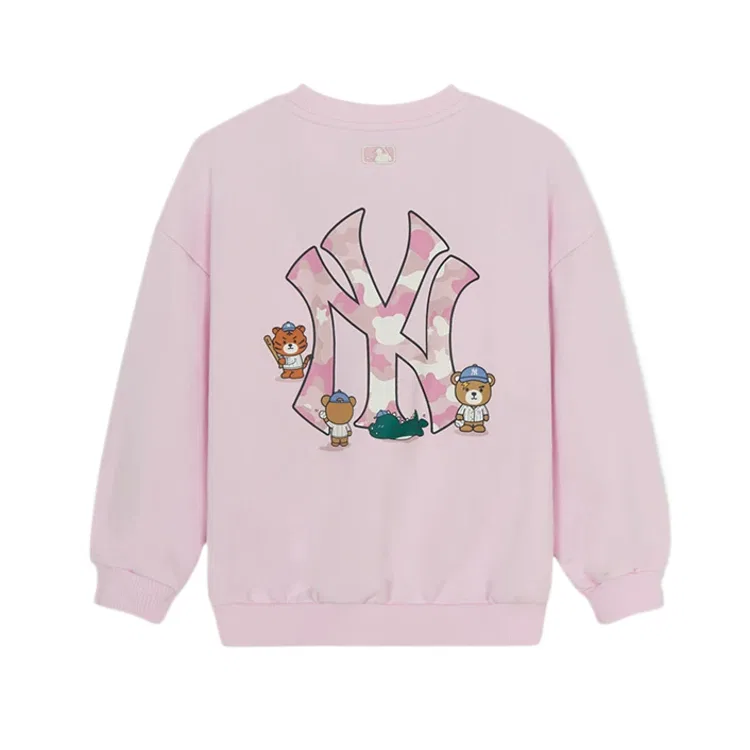 Детский свитшот с круглым вырезом MLB KIDS, Pink — фото 3