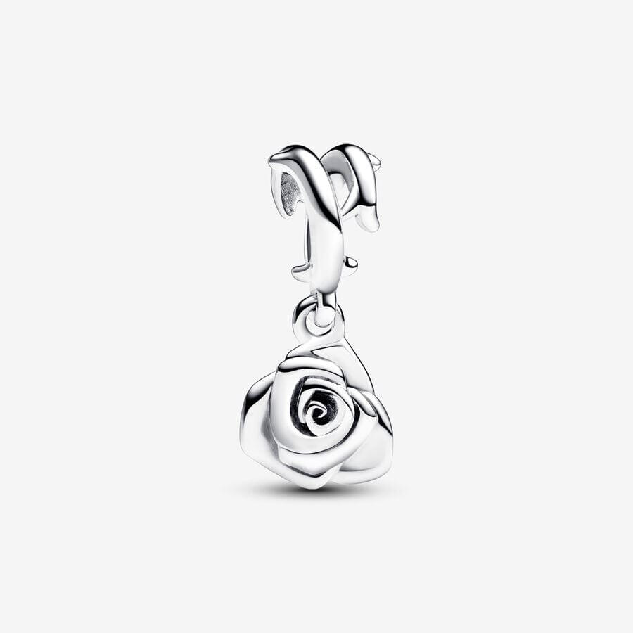 

Шарм-подвеска Pandora Moments Rose In Bloom, серебро