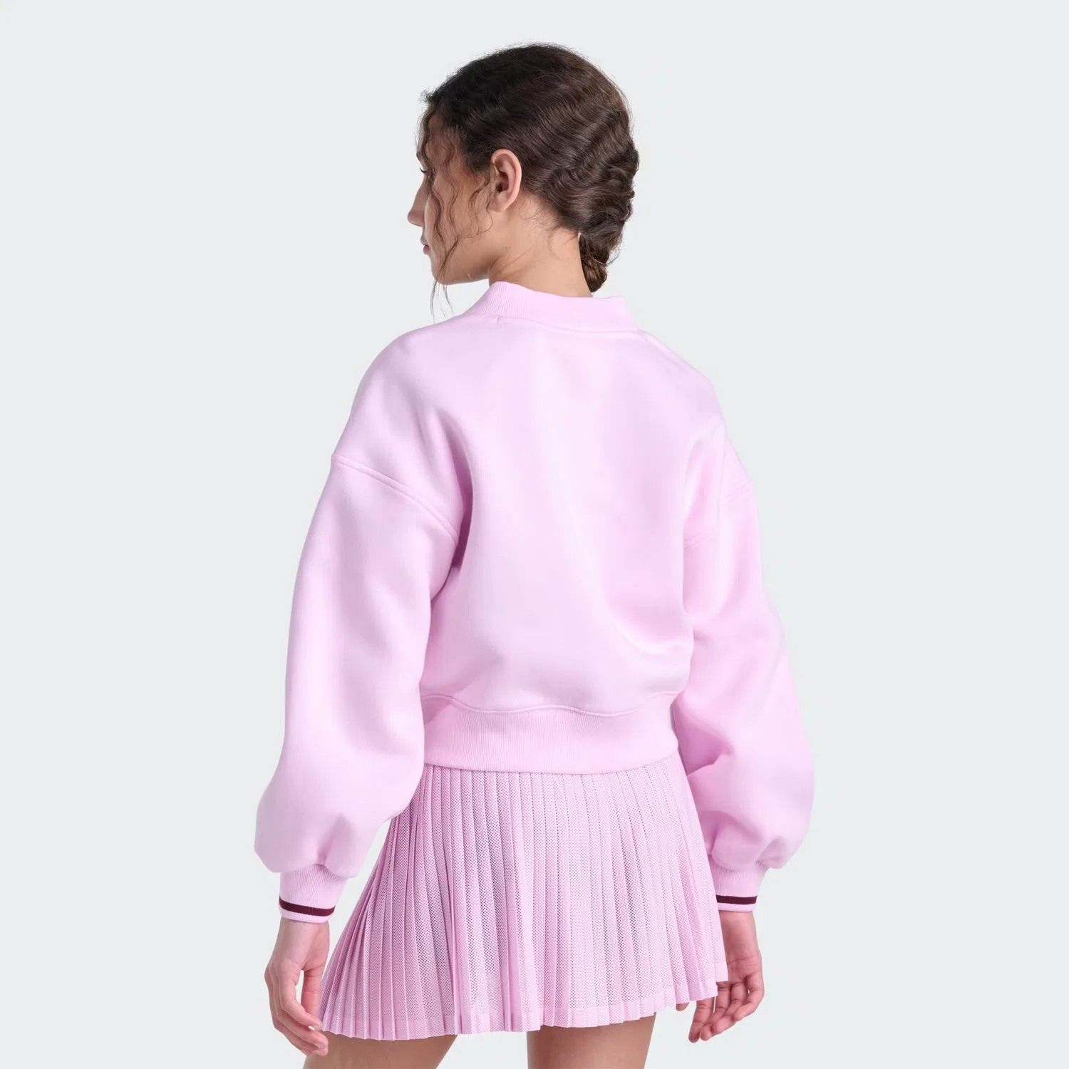Детский кардиган из флиса Varsity Adidas Originals, Light Orchid — фото 2