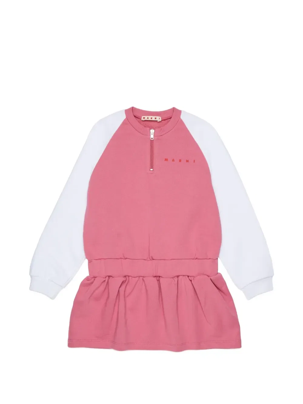 Платье с рукавами реглан и логотипом Marni Kids, розовый