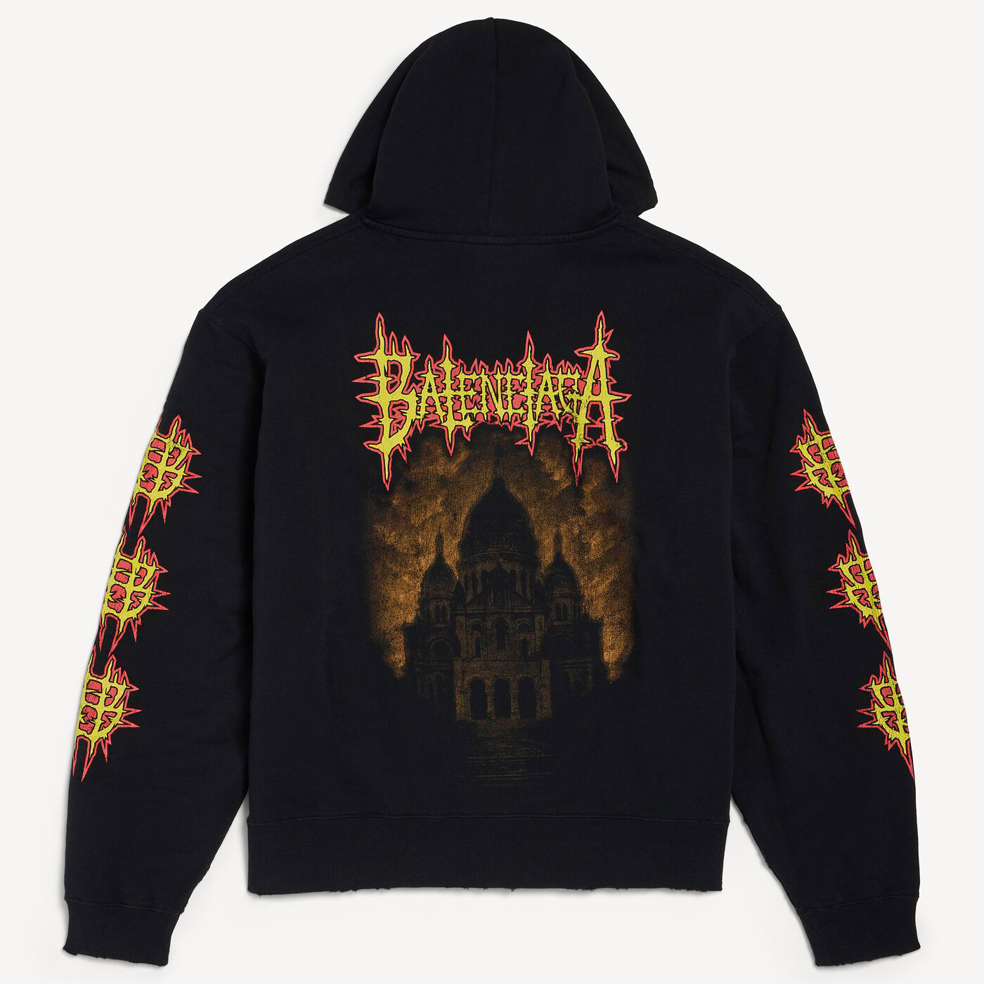 Толстовка Balenciaga Sacré Cœur Oversized Zip-up, черный — фото 2