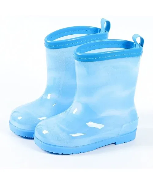 Детские сапоги дождевые короткие с принтом BACKYARD FAMILY, Sky Blue