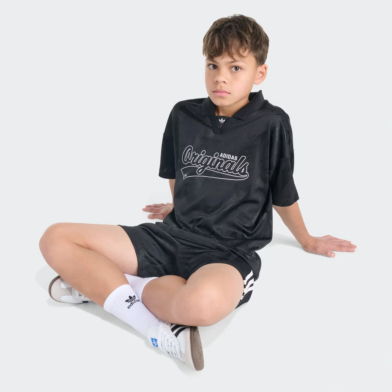 Детские шорты на резинке Originals Elastic Waistband Monogram Jersey Short Adidas Originals, черный — фото 2