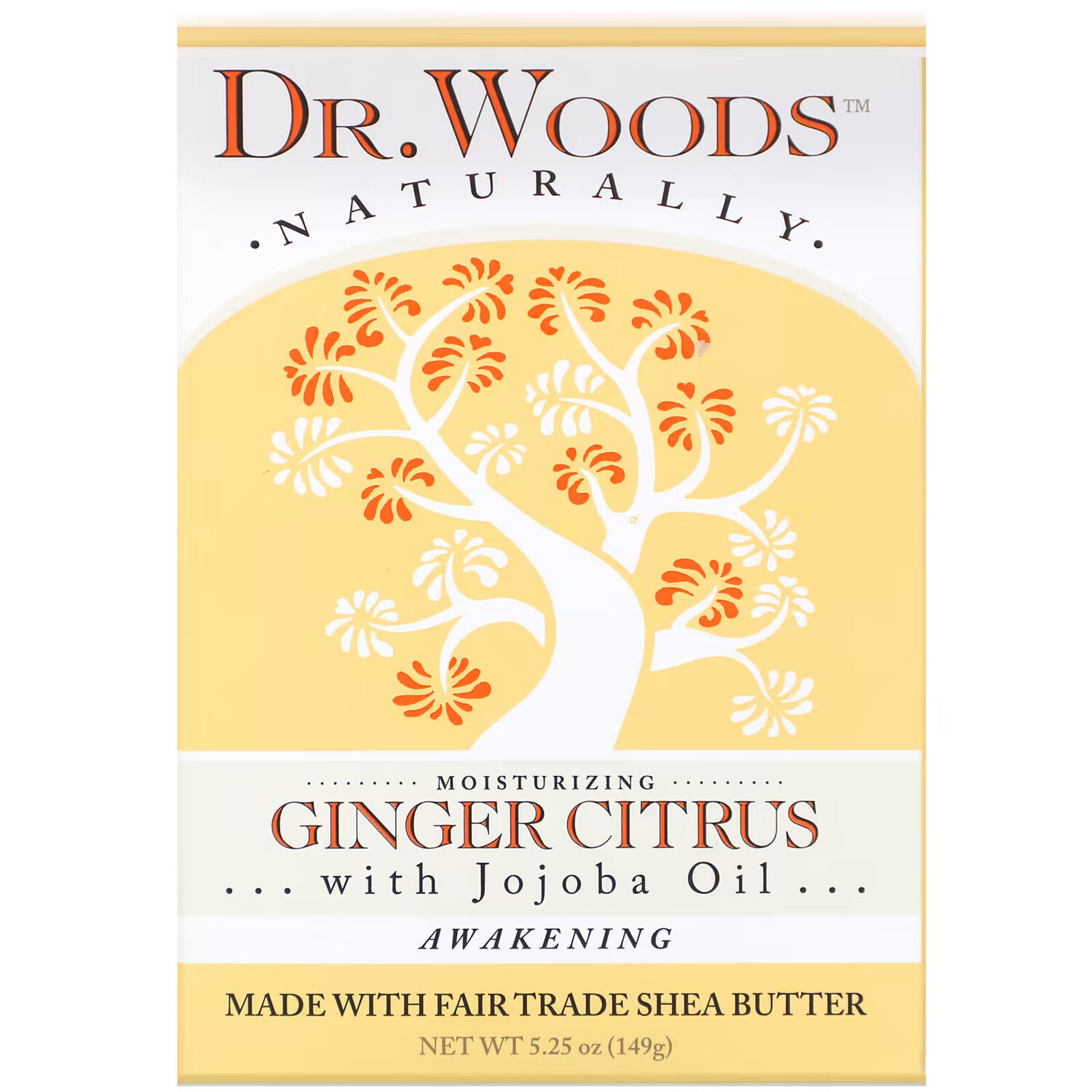 

Dr. Woods, брусковое мыло, имбирь и цитрус, 149 г (5,25 унции)