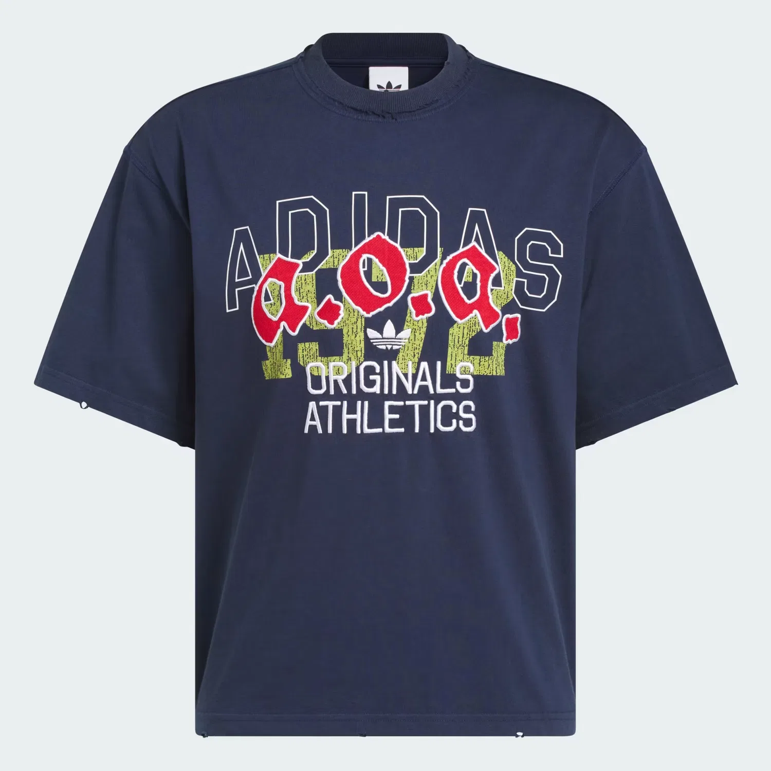 Мужская футболка с графическим принтом AOA Graphic Tee Adidas Originals, темно-синий — фото 4