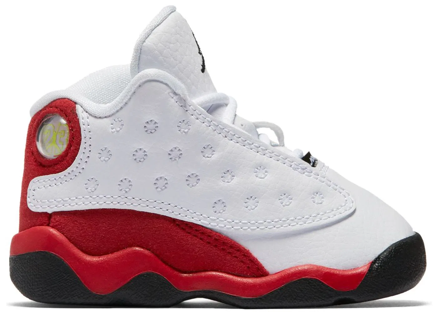 Детские кроссовки с высоким берцем Jordan 13 Retro Jordan, White/Black-Team Red