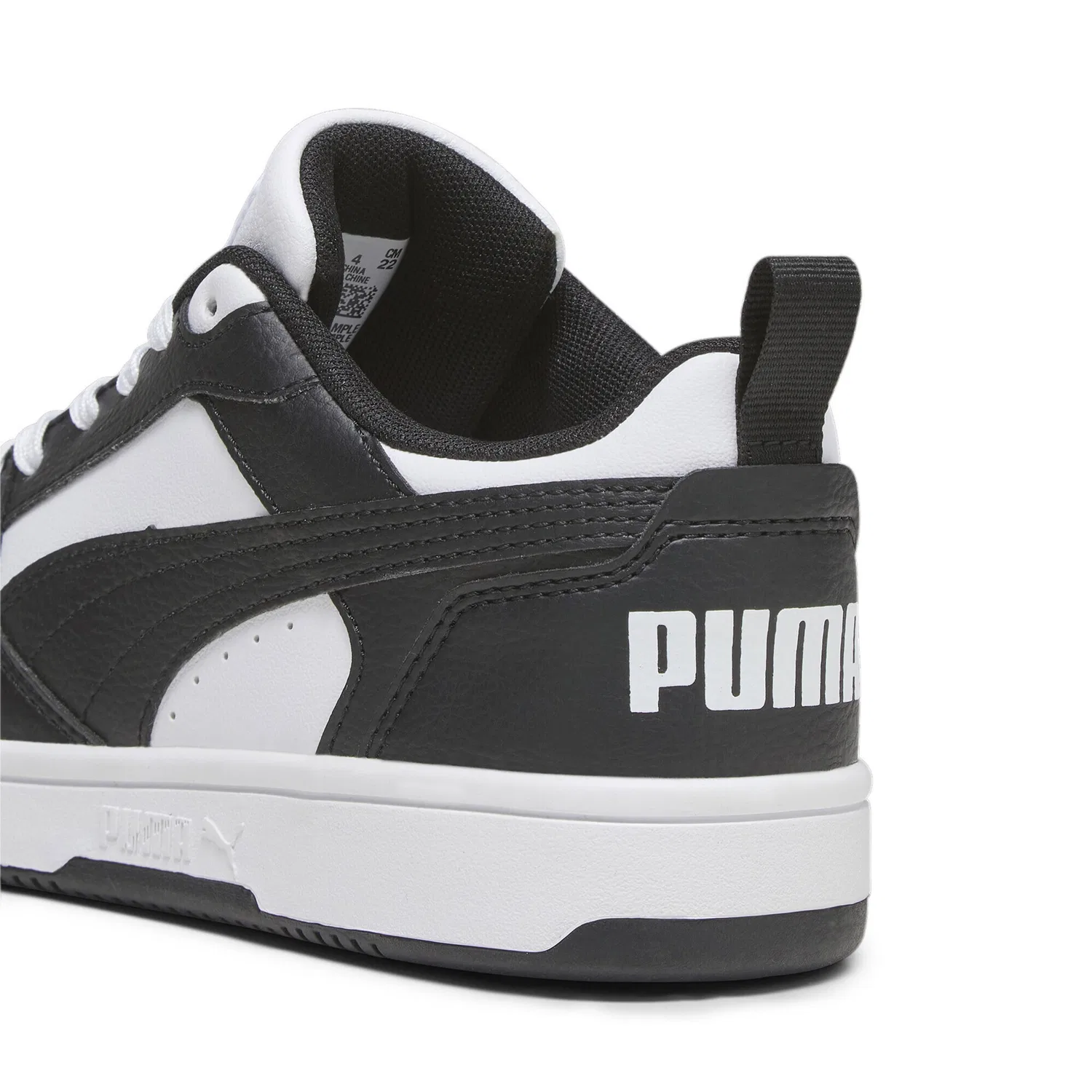 Детские ретро-кроссовки Rebound V6 Low PUMA, White Black — фото 2
