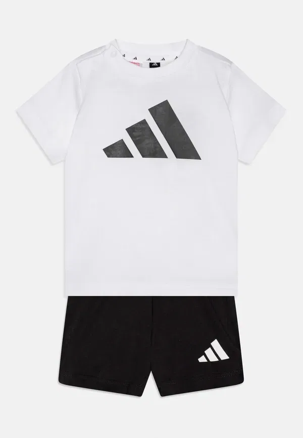 Комплект спортивной одежды Essentials для младенцев (унисекс) - спортивные шорты Adidas Performance, белый/черный — фото 3