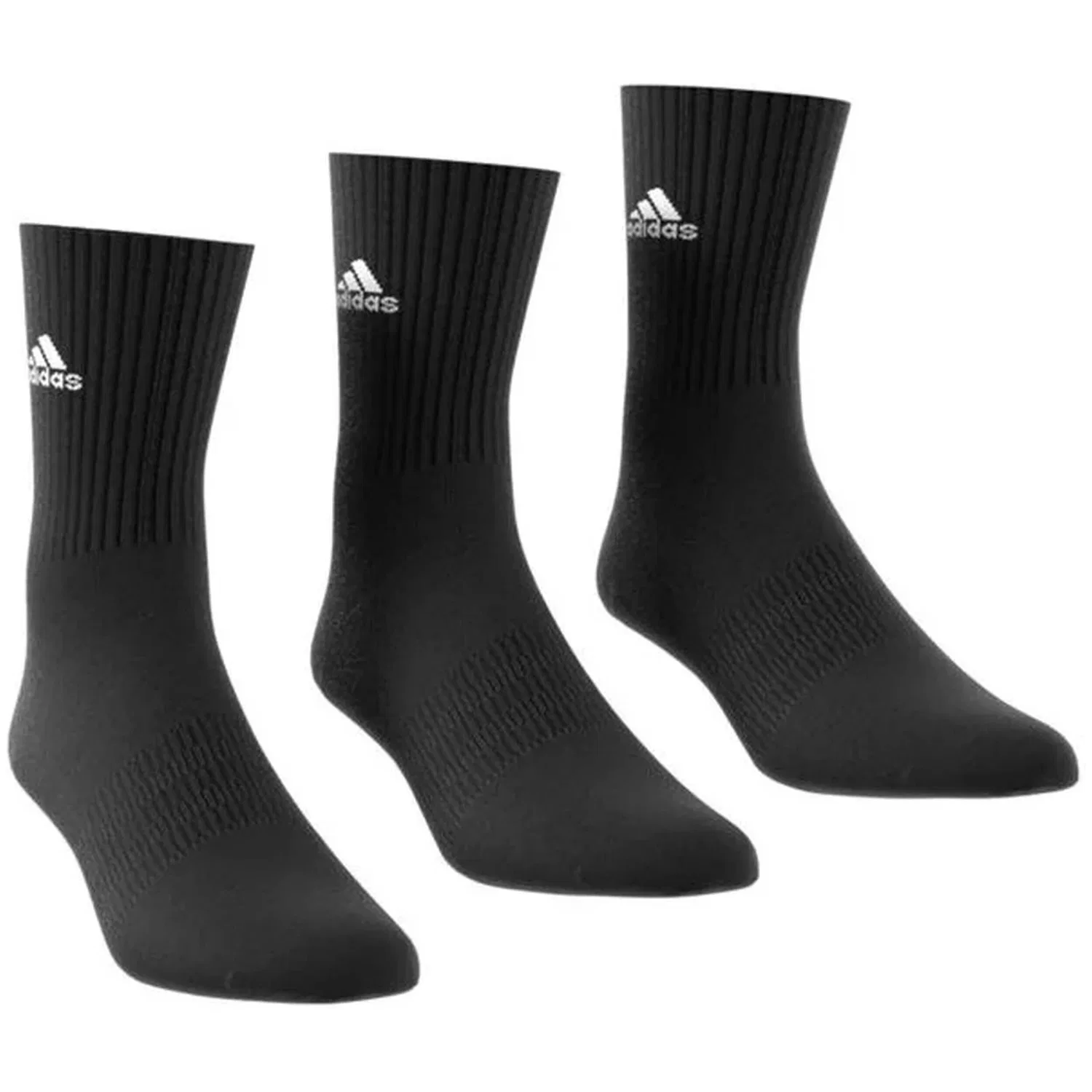 Мужские хлопковые носки Cushioned Crew 3P Adidas, Schwarz — фото 2