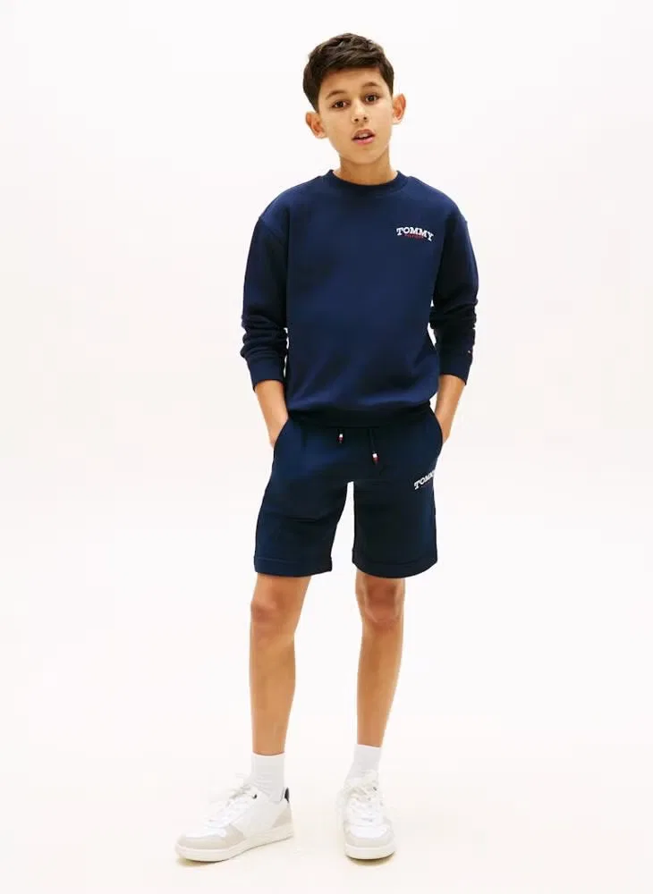 Шорты спортивные с вышивкой логотипа Tommy Hilfiger, темно-синий — фото 4