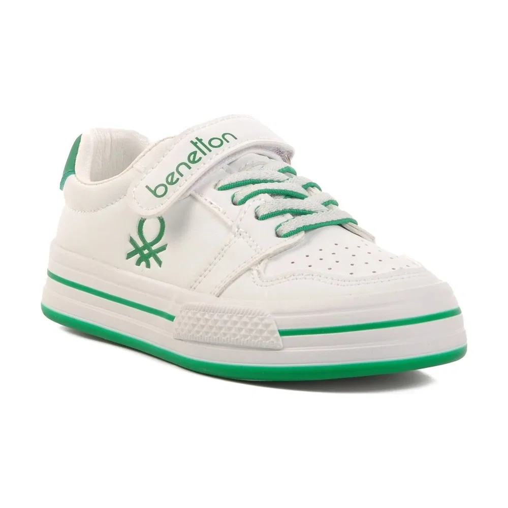 Детские спортивные кроссовки на липучках White Green BNI-10029 P United Colors Of Benetton — фото 3