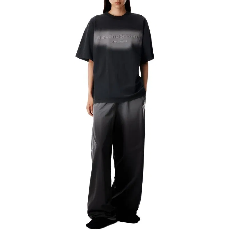 Футболка Oversized с логотипом Alexander Wang, Black — фото 4