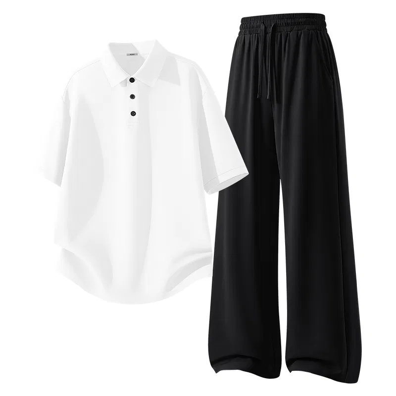 Детский комплект спортивной одежды 2 предмета MINISO, Haze Blue + Black — фото 4