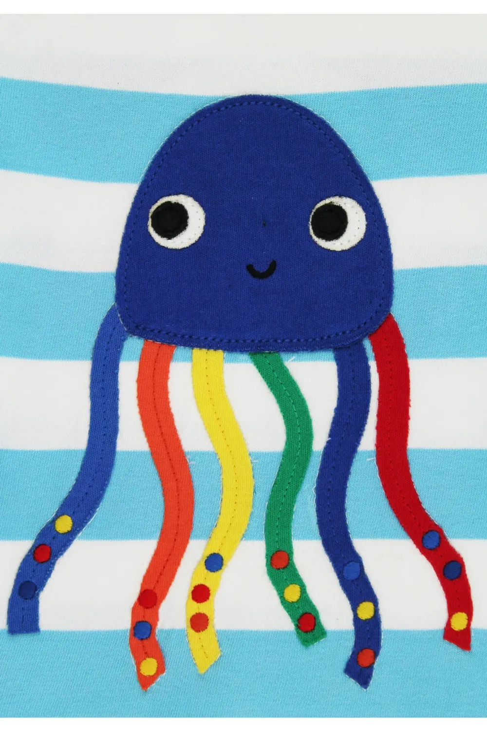 Детская футболка с аппликацией Jellyfish с коротким рукавом Toby Tiger, Blue — фото 2