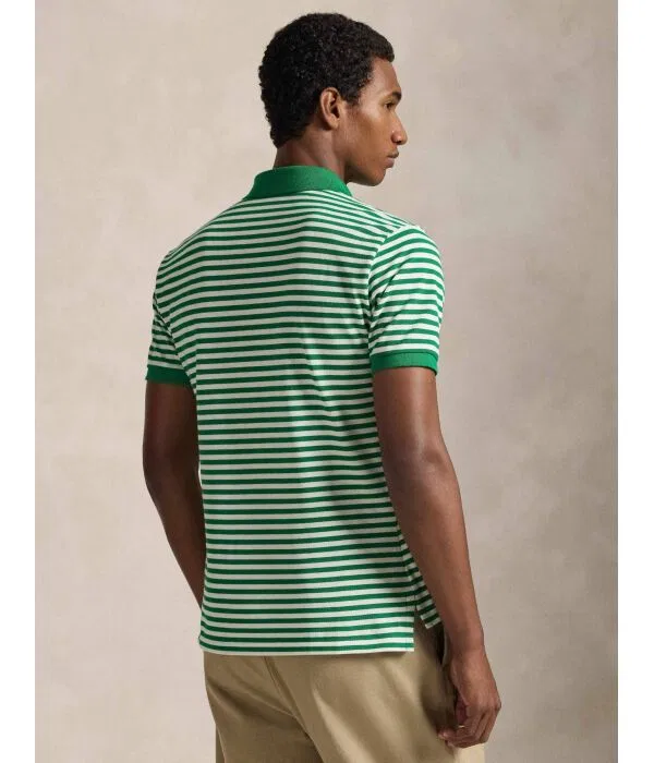Мужское поло Custom Slim Fit Polo Ralph Lauren, зеленый — фото 3
