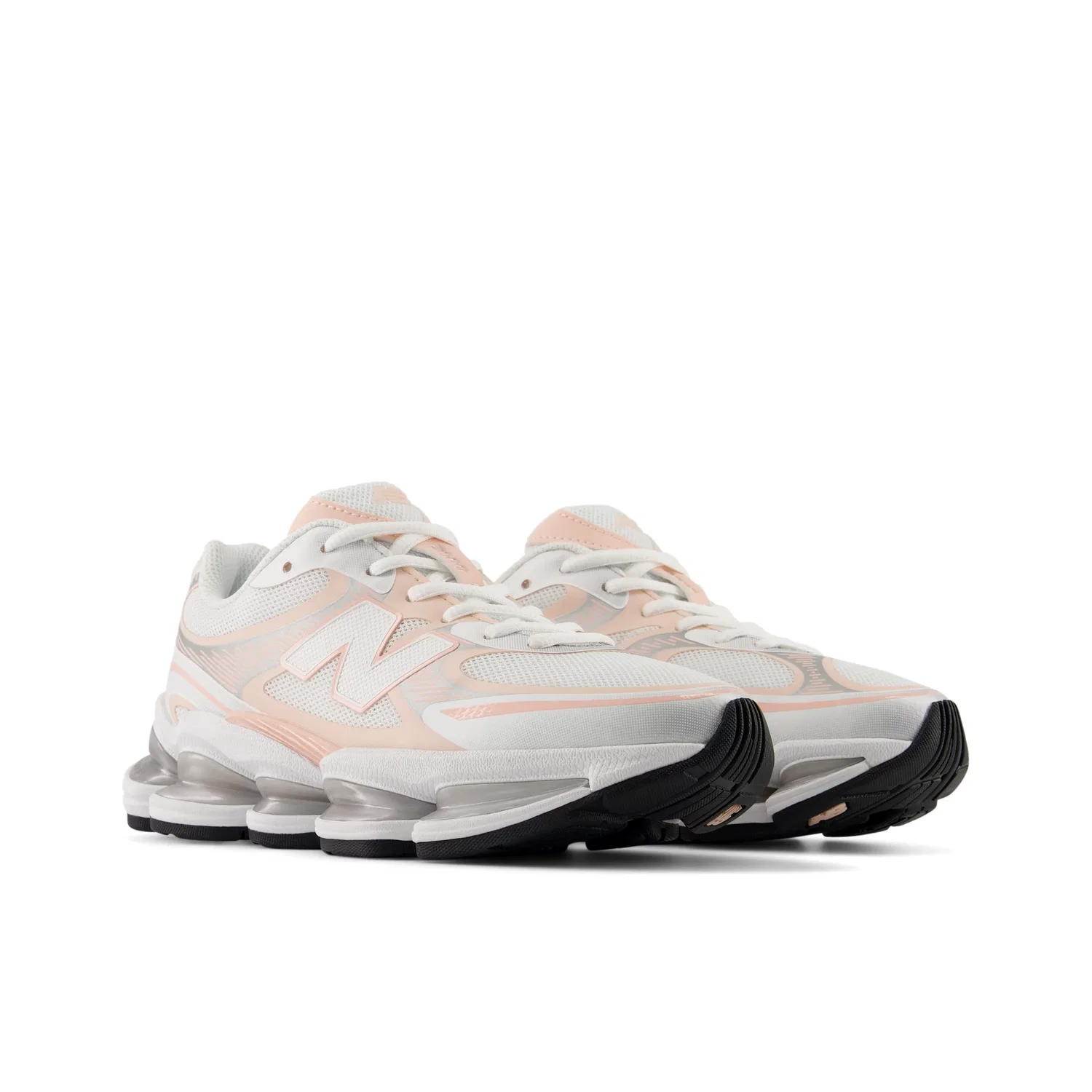 Детские кроссовки на шнуровке с амортизацией ABZORB 2000 New Balance, Pink Haze With Silver Metallic — фото 2