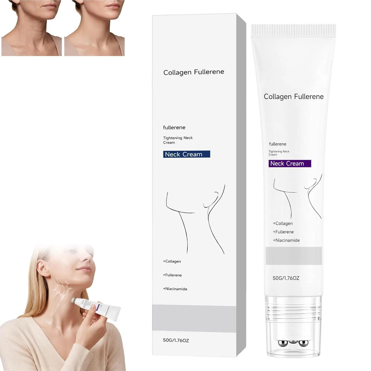 Крем для шеи с коллагеном Generisch, 2 шт, 50 г, Silber