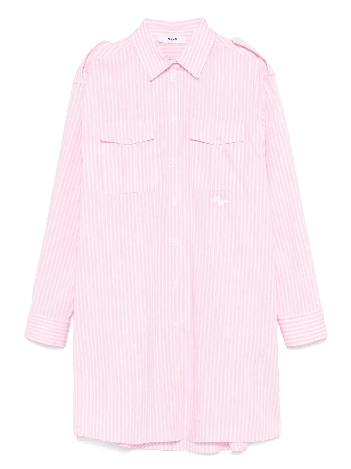 Рубашечное Платье Поплин MSGM, розовый