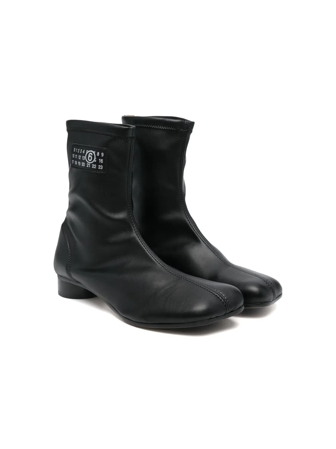 Ботинки с номерным мотивом MM6 Maison Margiela, черный