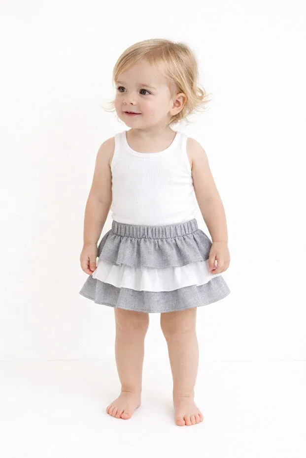 Детский комплект для девочек с длинным рукавом Tazeler Tekstil Ve Gida, Gray — фото 4