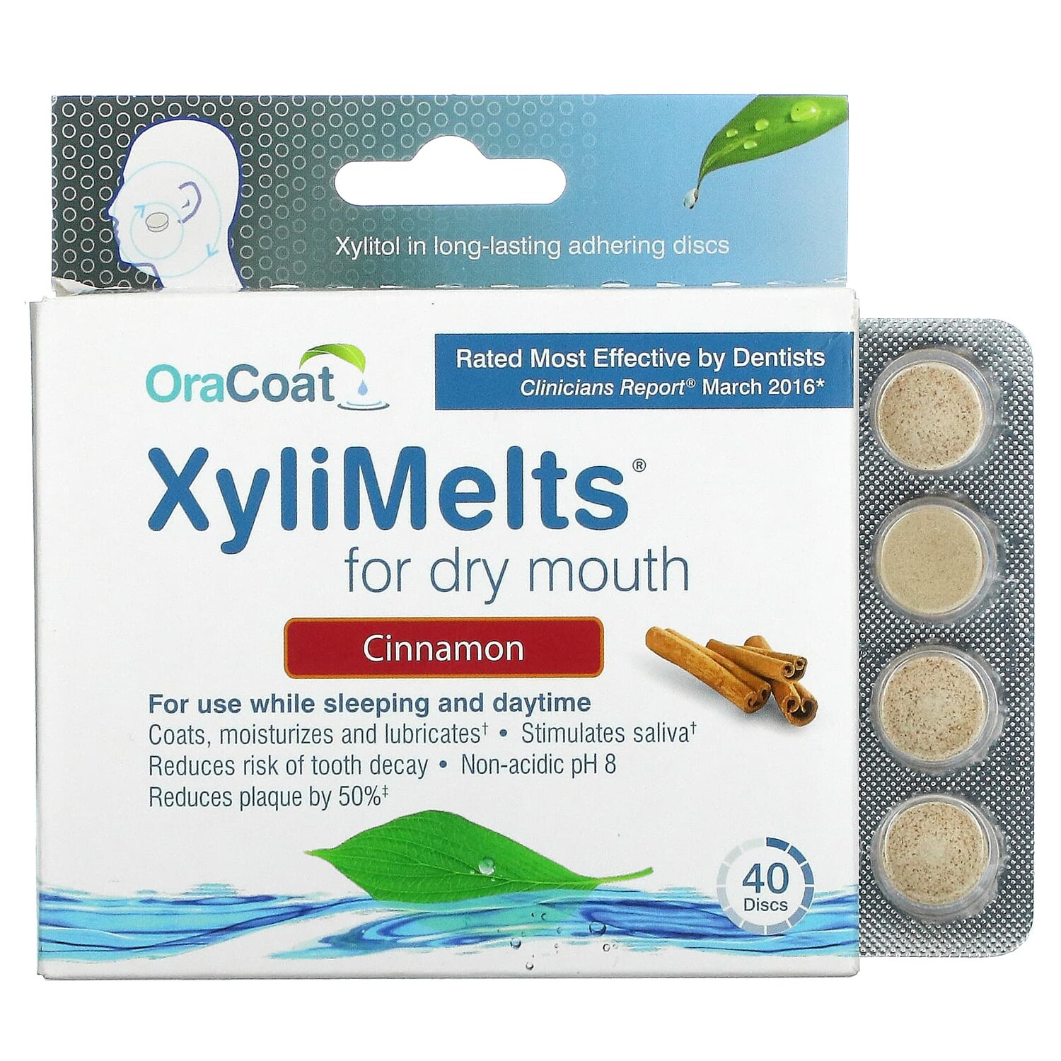 

Средство OraCoat XyliMelts от сухости во рту, корица, 40 плавок
