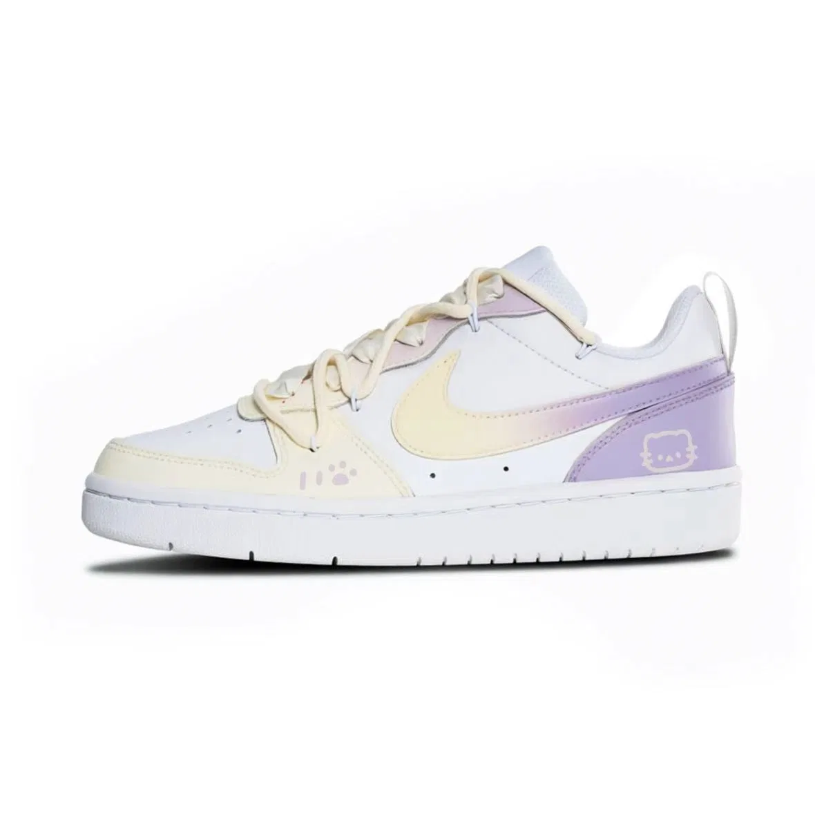 Детские кеды для скейтбординга с кожаным верхом Nike Court Borough, Light Yellow