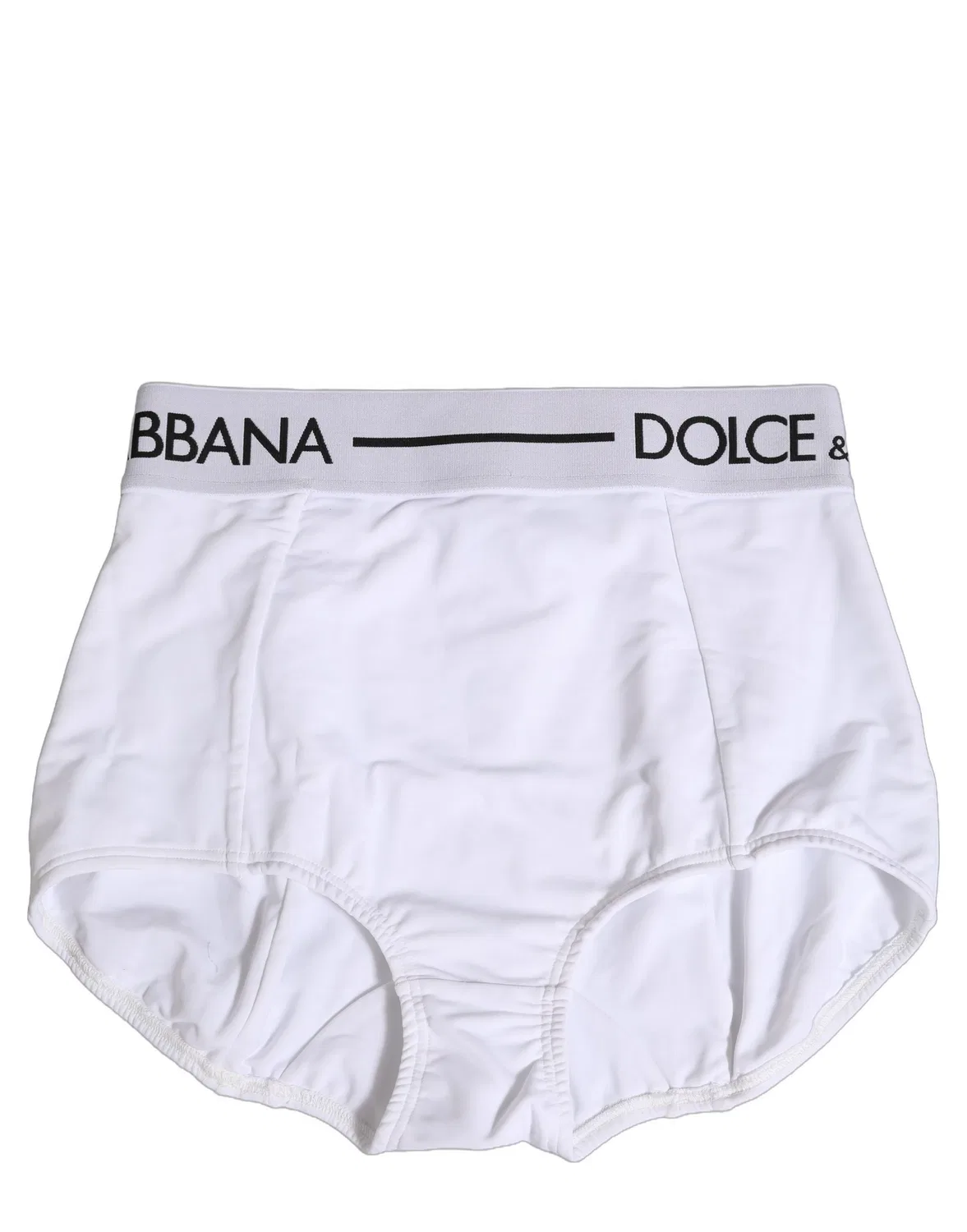 Женские трусы-слипы с логотипом на поясе, White Logo Waistband Coulotte Panty, Dolce & Gabbana, White — фото 4