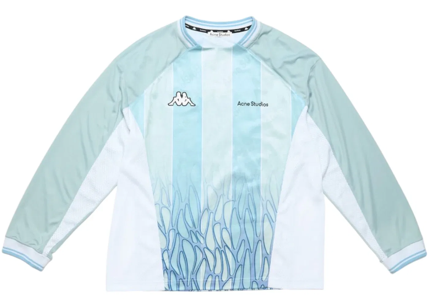 Мужская футболка с длинным рукавом Logo Long Sleeve T-shirt Acne Studios, Grey/Light Blue
