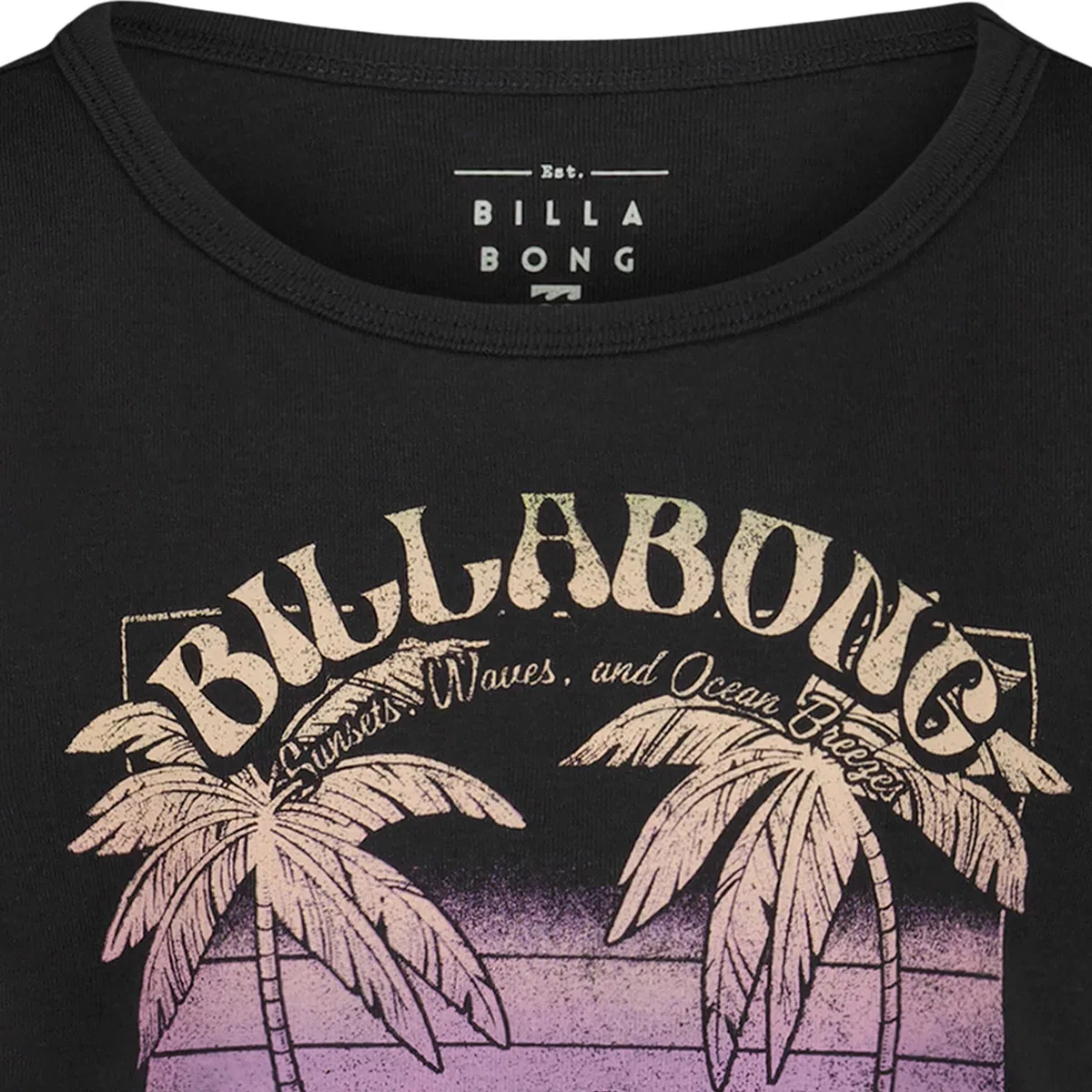 Детская футболка для девочек с принтом Sunset Dreams Billabong, Black Sands — фото 3