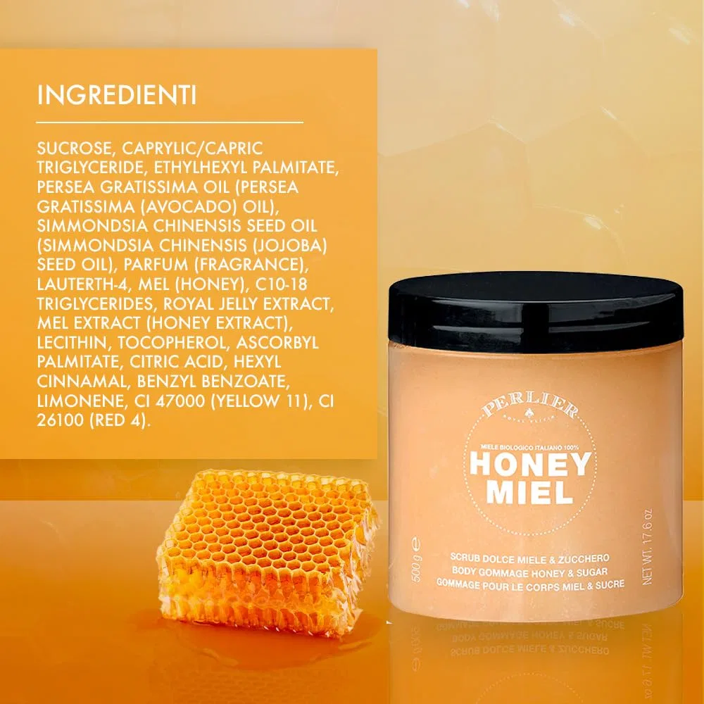 Скраб для тела Honey & Sugar, Perlier, 500 мл, Медовый Желтый — фото 3