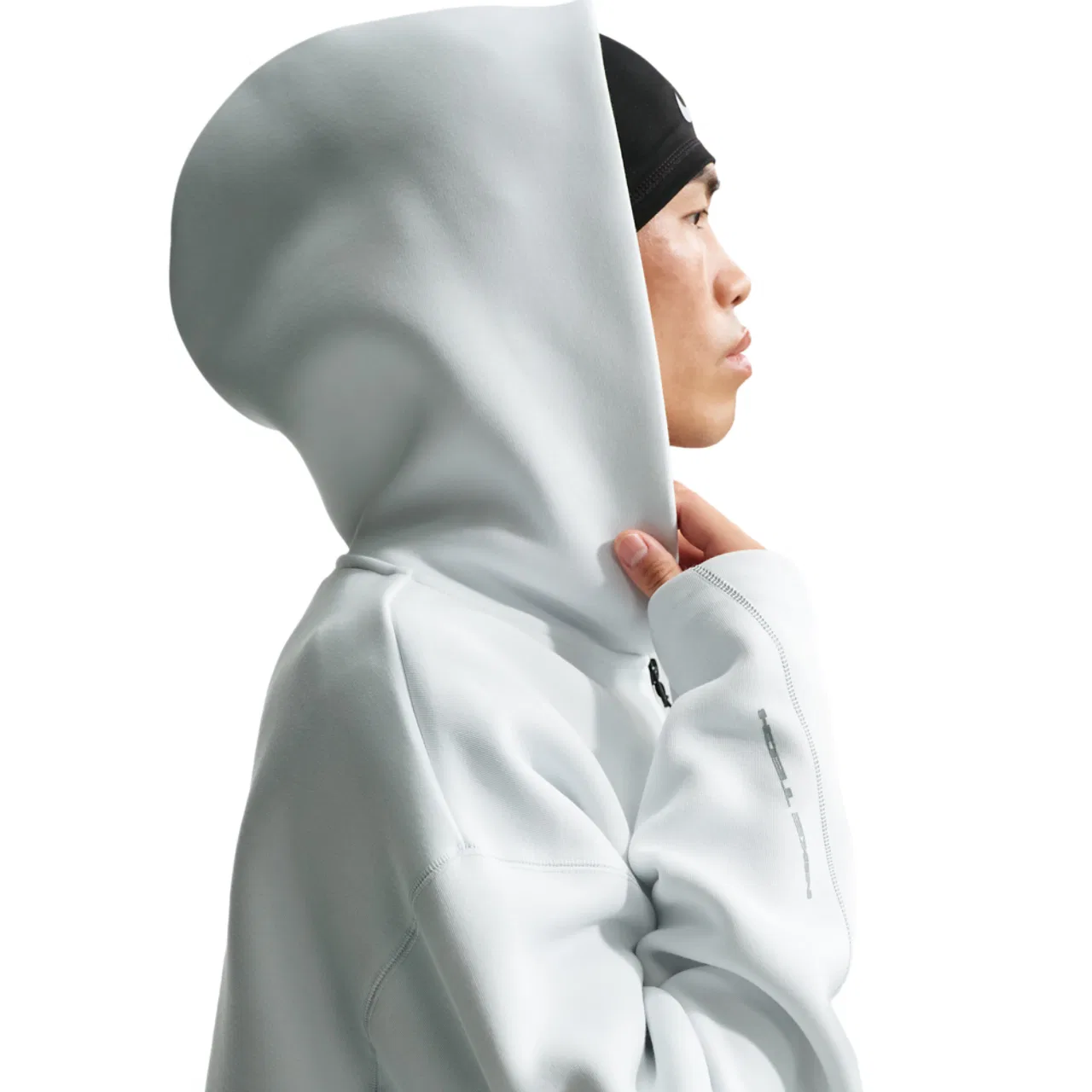 Мужская куртка Tech Fleece Ergo Full-Zip Nike, цвет Off White/Black — фото 3