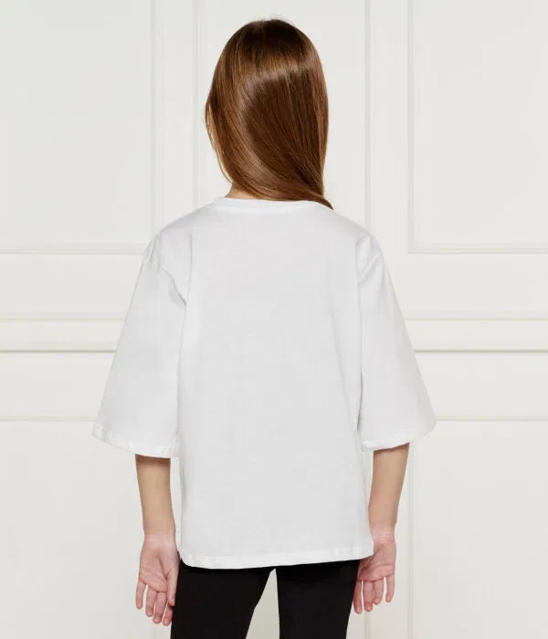 Детская футболка свободного кроя T-Shirt Pinko Up, белый — фото 3