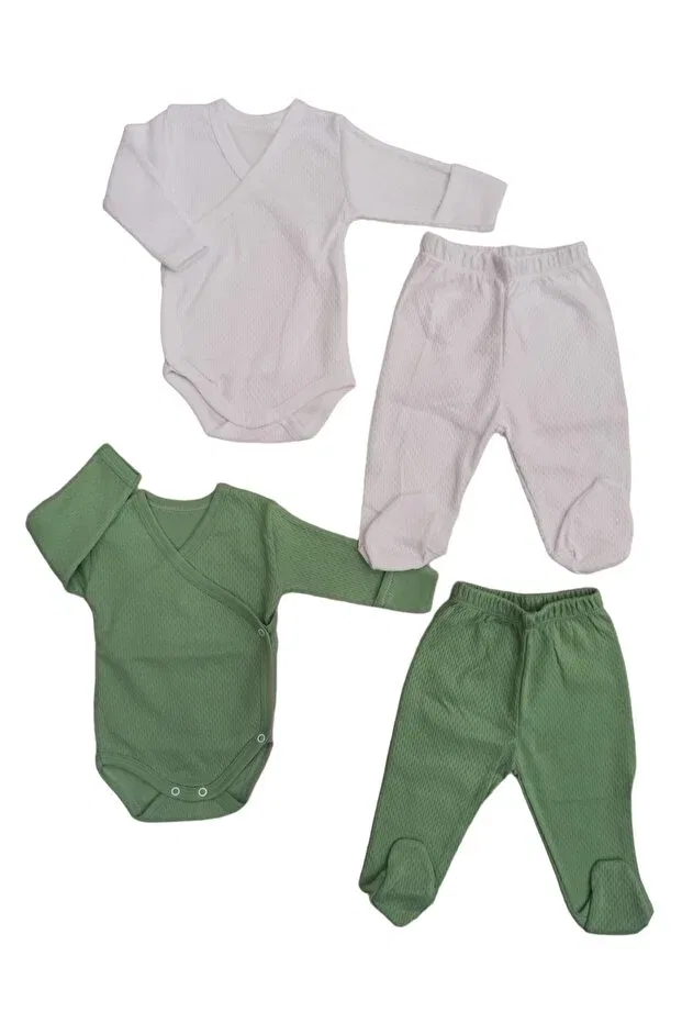 Детское боди-комбинезон с длинным рукавом Basics Bebedino, Белый — фото 2