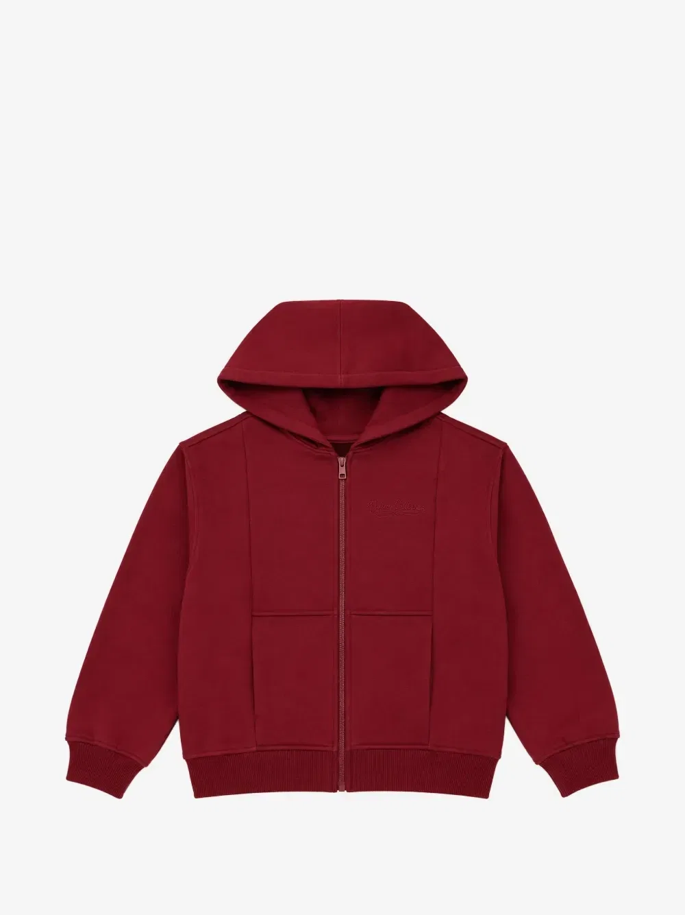 Худи на молнии с вышитым логотипом Dolce & Gabbana Kids, красный