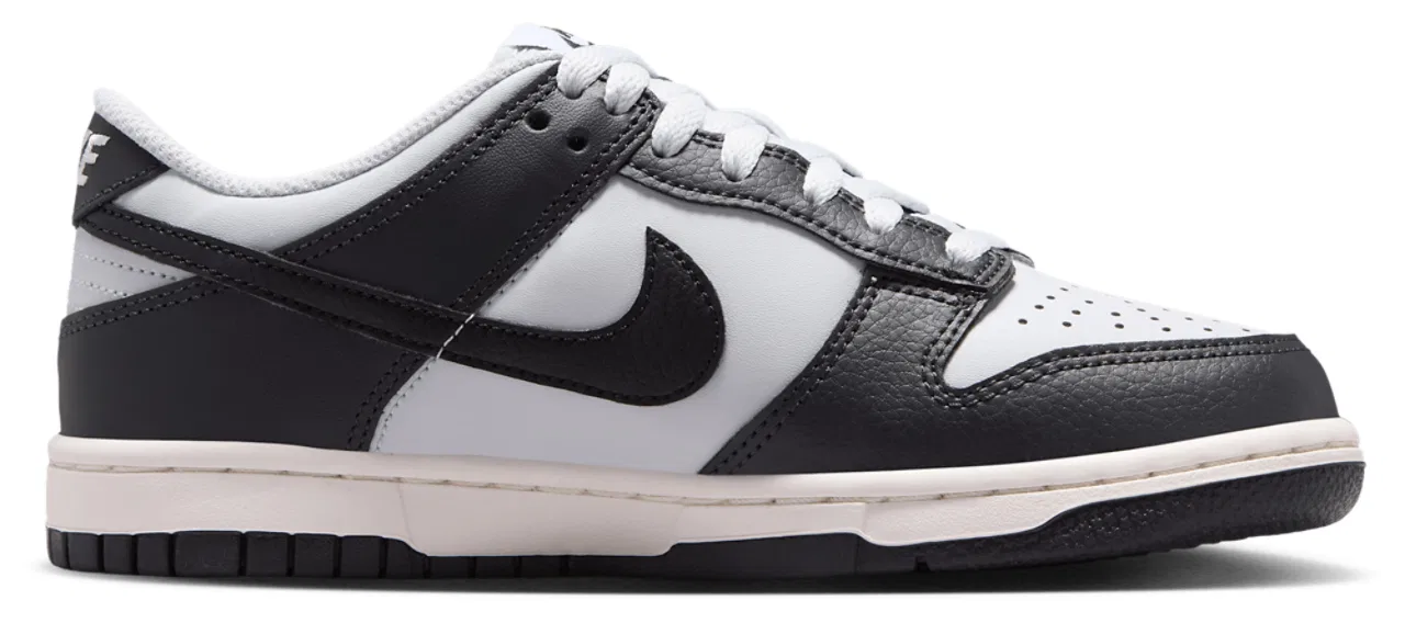 Детские кроссовки для мальчиков с кожаным верхом Nike Dunk Low RP, Black Off Noir Phantom