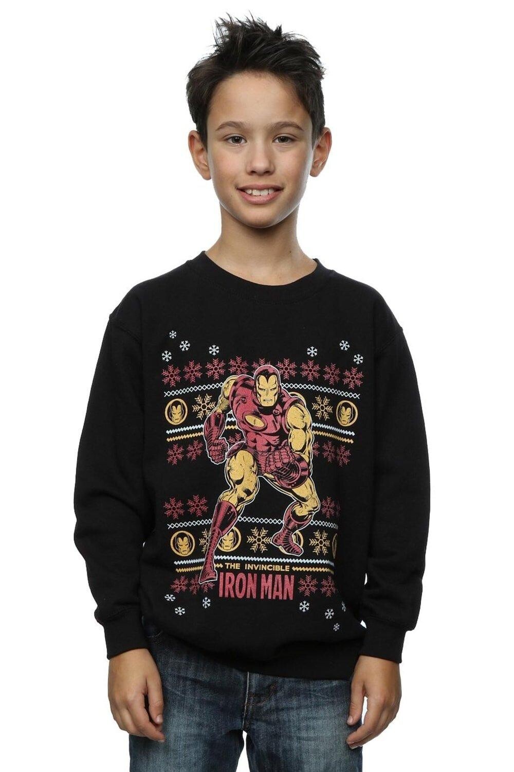 

Рождественский свитшот Iron Man Fair Isle Marvel, черный